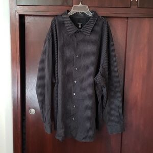 Black and Gray pinstripe dress shirt by Van Heusen